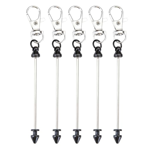 Xinsheinelry 5 Pack Handgefertigte Perlenschlüsselhalter Für Hummerverschluss Einzigartiger Taschenverzierung Stylish Key Orloy Textur von Xinsheinelry