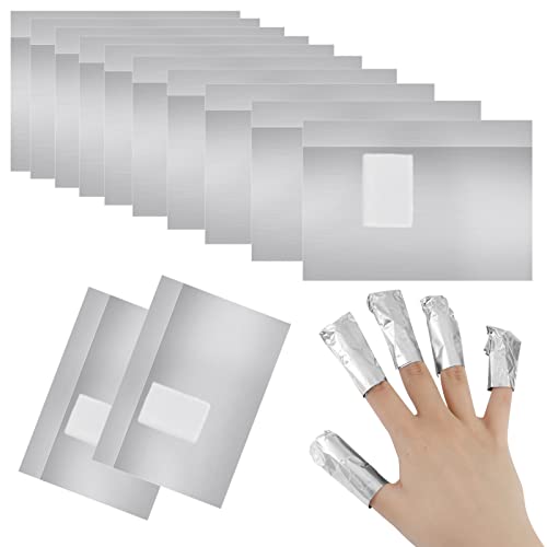 Xinstroe 200 Stück Nagellack Remover Wraps, Nail Polish Pads Aluminiumfolie Nagellackentferner Folien einfachen entfernen von Gel von Xinstroe