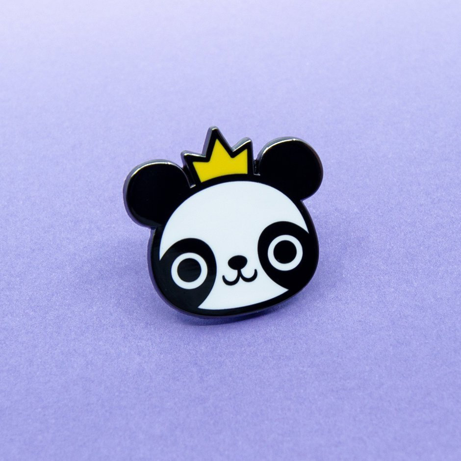 König Panda Emaille Pin König Panda Emaille Pin von XintuStore