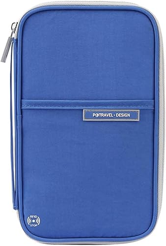 Xinyanmy Reisepasshülle Wasserdicht Nylon Familie Reisebrieftasche Bis zu 8 Pässe RFID Blocking Card Organizer für Männer Frauen, blau von Xinyanmy