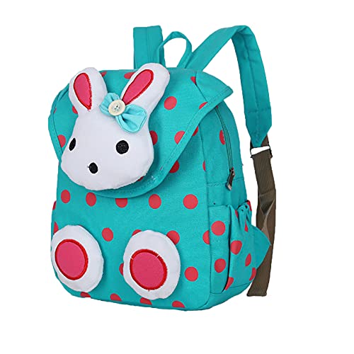 Xinyanmy Süße Kaninchen Babyrucksack Kinderrucksack für Baby Mädchen Kleinkinder 1-3 Jahre im Kindergarten Grün von Xinyanmy