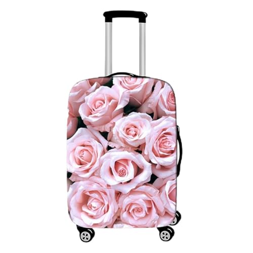 Koffer Schutzhülle Buntes Rose Muster Teenager Mädchen Romantisch Kofferhülle Elastisch Waschbar Ehepaar Reise Kofferschutzhülle Gepäck Cover Koffer Abdeckung Schutzhülle (Stil 8,L(26-28inch)) von Xisnuient