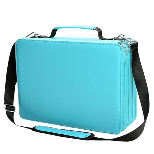 Marker-Etui für 224 Fächer, ausziehbarer Lippenstift-Organizer mit Tragegriff und Schultergurt für trocken abwischbare Farbmarker, Cyanblau, Refer to description, Uni Marker-Etui für 224 Fächer, ausziehbarer Lippenstift-Organizer mit Tragegriff und Schultergurt für trocken abwischbare Farbmarker, Cyanblau, Refer to description, Uni von Xistuoz