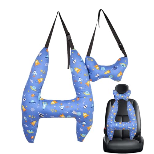 Xistuoz Auto-Kopfstützenkissen – 2 Stück, bequemes Nackenkissen, niedlich bedruckt, Reisekissen, H-förmiges Kissen für lange Reisen Xistuoz Auto-Kopfstützenkissen – 2 Stück, bequemes Nackenkissen, niedlich bedruckt, Reisekissen, H-förmiges Kissen für lange Reisen von Xistuoz