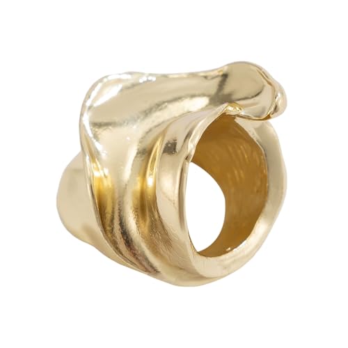 Xisulay Legierring Frauen Fnger Ring Frauen Hip -Hop -Stil übergroß Golden von Xisulay
