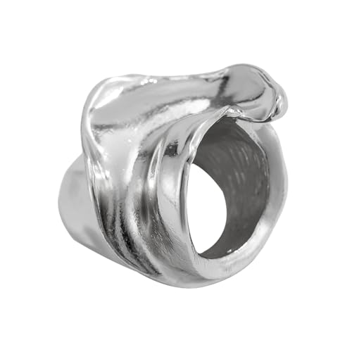 Xisulay Legierring Frauen Fnger Ring Frauen Hip -Hop -Stil übergroß Silber von Xisulay