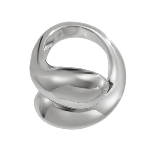 Xisulay Legierring Frauen Fnger Ring Frauen Hip -Hop -Stil übergroß Sliver1 von Xisulay