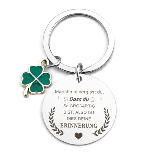 Glücksbringer Schlüsselanhänger -Manchmal Vergisst Du, Dass Du So Großartigbist- Schlüsselanhänger Mit Gravur Für Frauen Besten Freunde Mädchen Mutter Töchter Mutmacher Geschenk Muttertagsgeschenk von XiuGlimpse