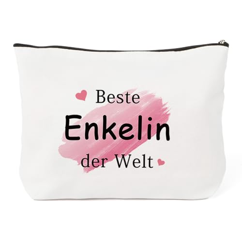 Geschenke Für Enkelin Von Oma Opa Beste Enkelin Der Welt Geburtstagsgeschenk Für Enkeltochter Geschenk 18 Geburtstag Mädchen Konfirmation Abschluss Weihnachten Valentinstag Kosmetiktasche von XiuSpark