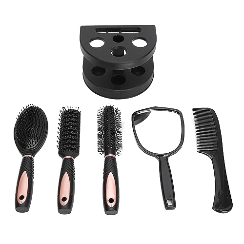 Haarbürsten-Set mit Ständer, Haarkamm-Spiegel-Ständer-Set, 5-teilig, Massage-Styling, Stilvoll für Damen für die Reise nach Hause Haarbürsten-Set mit Ständer, Haarkamm-Spiegel-Ständer-Set, 5-teilig, Massage-Styling, Stilvoll für Damen für die Reise nach Hause von Xiuganpo