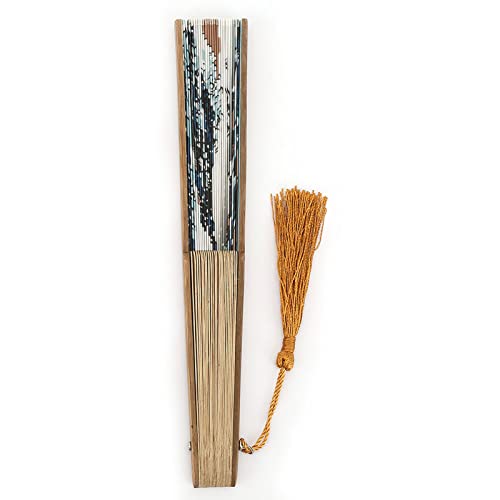 Tanz-Faltfächer, Faltfächer, Elegantes Faltfächer-Zubehör für Hochzeitsgeschenke, Partygeschenke (Erqing 25 Knochen) von Xiuganpo