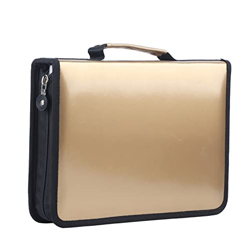 Xiuganpo Pencil Case Organizer, Art Pencil Case, Reißverschluss Große Kapazität für Freunde Studenten Künstler (Gold) von Xiuganpo