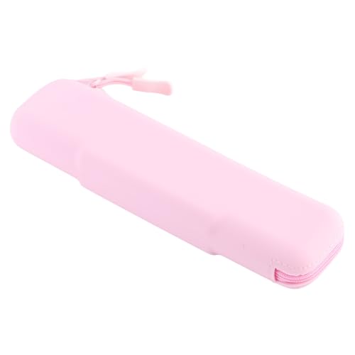 Xiuganpo Silikonstiftbeutel, Bleistiftbeutel Kompakt Tragbares und Leckagesicheres Wasserdicht für Make -up -Lieferungen für Stifte für Kleine Gegenstände (rosa (klein)) von Xiuganpo