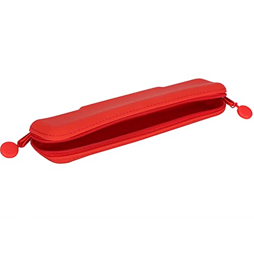 Xiuganpo Silikonstiftbeutel, Bleistiftbeutel Kompakt Tragbares und Leckagesicheres Wasserdicht für Make -up -Lieferungen für Stifte für Kleine Gegenstände (rot (klein)) von Xiuganpo