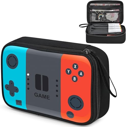 Xiuyong Federmäppchen mit großem Fassungsvermögen für Jungen, Teenager, Kinder – Schul-, Kunst- und Bürobedarf-Organizer mit stabilem Griff, doppellagiges Stiftetasche, Reißverschlusstasche und Xiuyong Federmäppchen mit großem Fassungsvermögen für Jungen, Teenager, Kinder – Schul-, Kunst- und Bürobedarf-Organizer mit stabilem Griff, doppellagiges Stiftetasche, Reißverschlusstasche und von Xiuyong