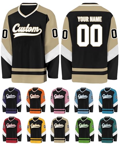 Xiuyours Hockey Trikot Personalisiert Trikot mit Namen Logo Nummer Eishockey Jersey Sporthemden Personalisierte Schnelltrocknend Atmungsaktiv für Herren Dammen Teenager, S-3XL, S2 Xiuyours Hockey Trikot Personalisiert Trikot mit Namen Logo Nummer Eishockey Jersey Sporthemden Personalisierte Schnelltrocknend Atmungsaktiv für Herren Dammen Teenager, S-3XL, S2 von Xiuyours