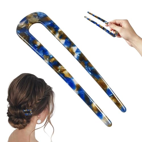 Xiwhuua Französische Haargabeln,U-förmige französische Haarnadeln - Haargabel French Twist,Acryl-Haarnadeln, große Haarnadeln für langes dickes Haar, für Frauen von Xiwhuua