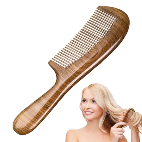 Xiwhuua Holzkamm für Frauen, Holzkamm - Antistatischer handgefertigter Haarkamm aus,Ergonomischer Kamm für lockiges Haar, Kopfhautmassagegerät, Sandelholz-Entwirrungskamm für Schulreisen Xiwhuua Holzkamm für Frauen, Holzkamm - Antistatischer handgefertigter Haarkamm aus,Ergonomischer Kamm für lockiges Haar, Kopfhautmassagegerät, Sandelholz-Entwirrungskamm für Schulreisen von Xiwhuua