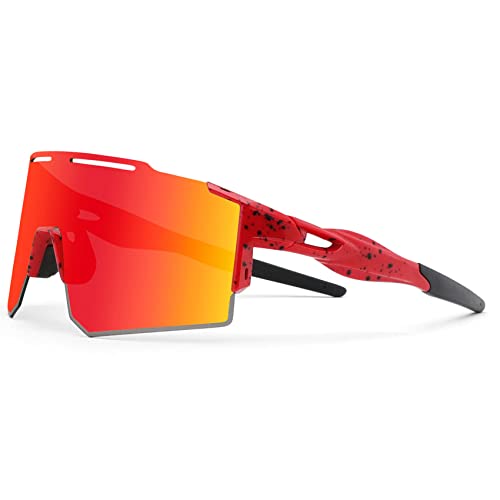 Xiyalai Sportbrille Fahrradbrille,Polarisiert Sonnenbrille Herren Damen,UV400 Schutz Windschutz Radsportbrille für Sport Radfahren Laufen Angeln CE Zertifiziert Xiyalai Sportbrille Fahrradbrille,Polarisiert Sonnenbrille Herren Damen,UV400 Schutz Windschutz Radsportbrille für Sport Radfahren Laufen Angeln CE Zertifiziert von Xiyalai