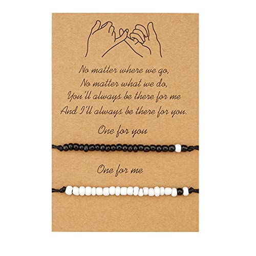 Xiyantiji Passende Armbänder Pinky Promise Armbänder für Paare, beste Freunde, Langstrecken-Freundschaftsarmbänder für Damen und Herren, Größe S von Xiyantiji