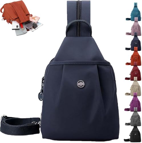 Xiyocadt 2-in-1 wasserdichte Umhängetasche & Brustbeutel Herren/Damen Diebstahlsichere Pendler- und Reisetasche aus Oxford-Stoff Konvertierbar als Rucksack Schultertasche Crossbody Bag (Saphirblau) von Xiyocadt
