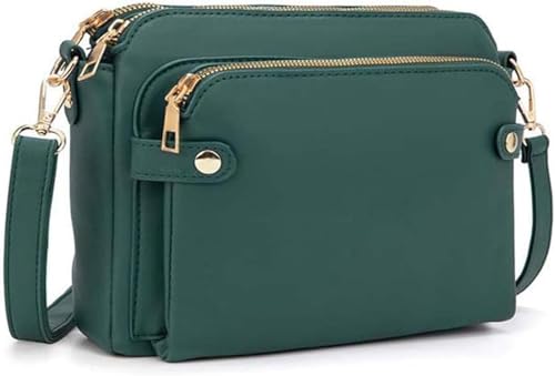 Xiyocadt Gpmsign Crossbody Bag, 2025 New Gpmsign 3 Layer Crossbody Leather Shoulder Bags with Built Compartments (One size,Green) von Xiyocadt