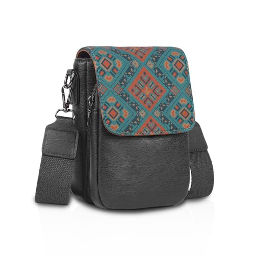 Xiyocadt Handytasche zum Umhängen, Große Kapazität Handy Umhängetasche Damen Leder, Handytasche mit Geldbörse zum Umhängen, Umhängetasche Damen Breiter Gurt Abnehmbarer Schultergur (F) von Xiyocadt