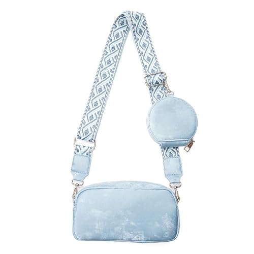 Xiyocadt Umhängetasche Damen Klein, PU Leder Handytasche Crossbody Bag, Handytasche zum Umhängen, Umhängetasche Abnehmbar Schultergurt Mit einem kleinen Münzfach (blau) von Xiyocadt
