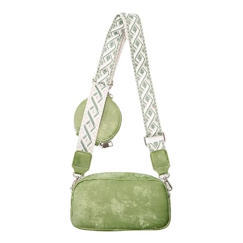 Xiyocadt Umhängetasche Damen Klein, PU Leder Handytasche Crossbody Bag, Handytasche zum Umhängen, Umhängetasche Abnehmbar Schultergurt Mit einem kleinen Münzfach (grün) von Xiyocadt