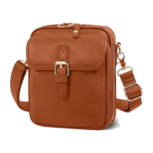 Xiyocadt Urvashi Crossbody Bag Diebstahlsichere Tasche Damen, Retro-Mini-Umhängetasche Mit Großem Fassungsvermögen Und Doppellagigem Design, Handy Crossbody Bag (himmelblau,One Size) von Xiyocadt
