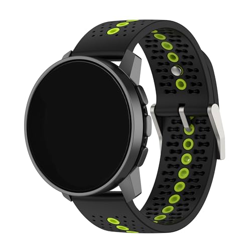 Kompatibel mit Suunto Run Laufuhrenarmbändern, Silikonband, Ersatz für Damen und Herren, 22 mm breit, Einstellbar, Silikon, Kein Edelstein Kompatibel mit Suunto Run Laufuhrenarmbändern, Silikonband, Ersatz für Damen und Herren, 22 mm breit, Einstellbar, Silikon, Kein Edelstein von Xkravo