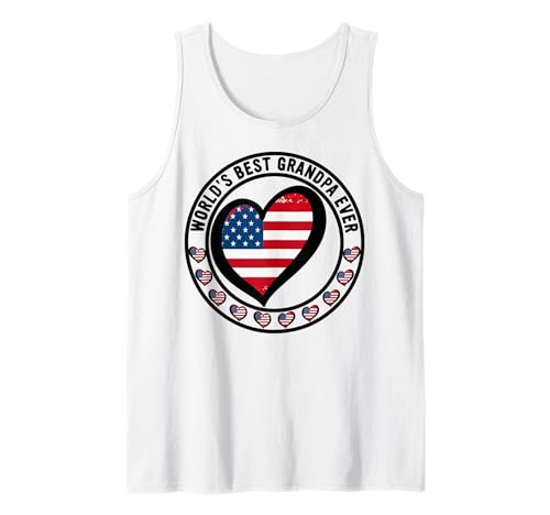 Herren Der weltbeste Opa aller Zeiten ist stolz darauf, amerikanischer Großvater zu sein Tank Top Herren Der weltbeste Opa aller Zeiten ist stolz darauf, amerikanischer Großvater zu sein Tank Top von Xmas Family Matching Flag Heart American Pride