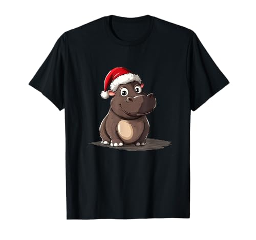 Tolles Nilpferd in der Weihnachtszeit für Jungen und Mädchen T-Shirt von Xmas Hippo Outfit