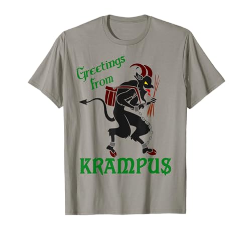 Krampus – Grüße von Krampus, Männer, Frauen, Kinder Weihnachten T-Shirt von Xmas Krampus Shirts