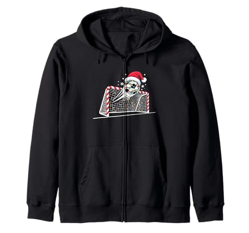 Weihnachts-Fußball-Lichter, Weihnachtsmann, Kinder, Jungen, Herren Kapuzenjacke von Xmas Lights Soccer Player Santa Hat