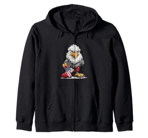 Hackbeil Adler mit Weihnachtssocke für Jungen und Mädchen Kapuzenjacke von Xmas Sock Eagle Outfit