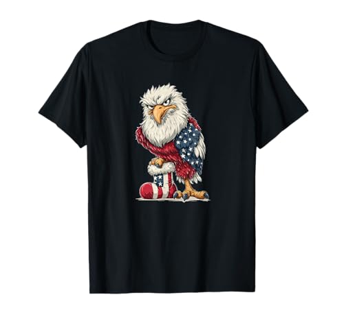 Schönes Cartoon-Adlergesicht mit Socke für Erwachsene und Kinder T-Shirt von Xmas Sock Eagle Outfit