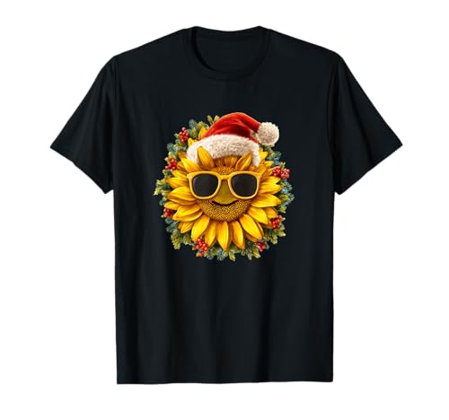 Yule Sonnenblume Pflanze mit Weihnachtsmütze für Erwachsene und Kinder T-Shirt Yule Sonnenblume Pflanze mit Weihnachtsmütze für Erwachsene und Kinder T-Shirt von Xmas Sunflower Outfit