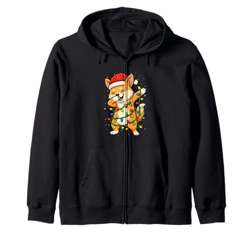 Lustiger Corgi Hund Dabbing Weihnachten Weihnachten Feiertage Mama Papa Kinder Kapuzenjacke von XmasAxis1