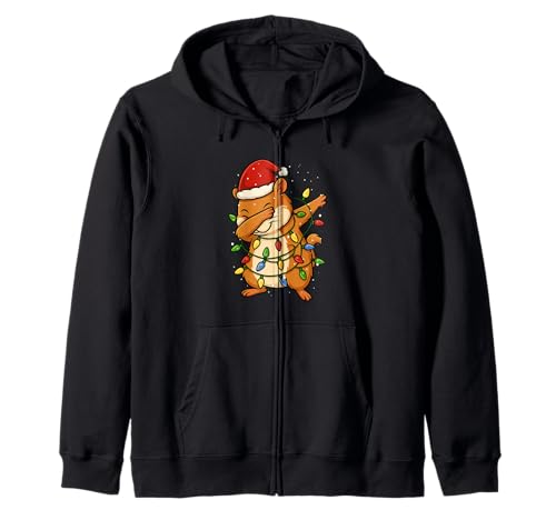 Lustiger Dabbing Hamster Weihnachten Weihnachten Feiertage Jungen Mädchen Kind Kapuzenjacke von XmasAxis1