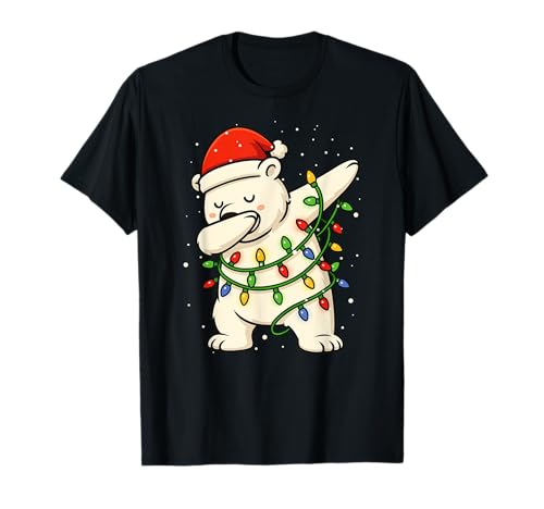Lustiger Eisbär Dabbing Weihnachten Weihnachten Feiertage Jungen Mädchen T-Shirt von XmasAxis1