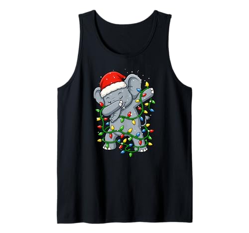 Lustiger Elefant Dabbing Weihnachten Weihnachten Feiertage Jungen Mädchen Tank Top von XmasAxis1