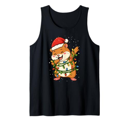 Lustiger Hamster Weihnachten Dabbing Xmas Feiertage Jungen Mädchen Kind Tank Top von XmasAxis1