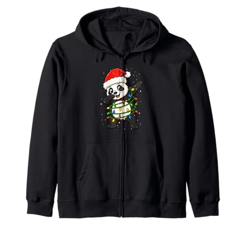 Lustiger Panda Weihnachten Dabbing Xmas Feiertage Jungen Mädchen Kinder Kapuzenjacke von XmasAxis1