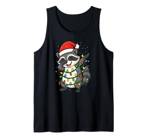 Lustiger Waschbär Dabbing Weihnachten Weihnachten Feiertage Jungen Mädchen Tank Top von XmasAxis1