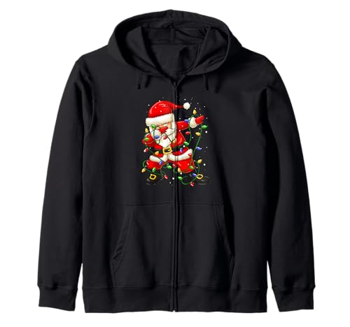 Lustiger Weihnachtsmann Dabbing Weihnachten Weihnachten Feiertage Jungen Mädchen Kapuzenjacke von XmasAxis1