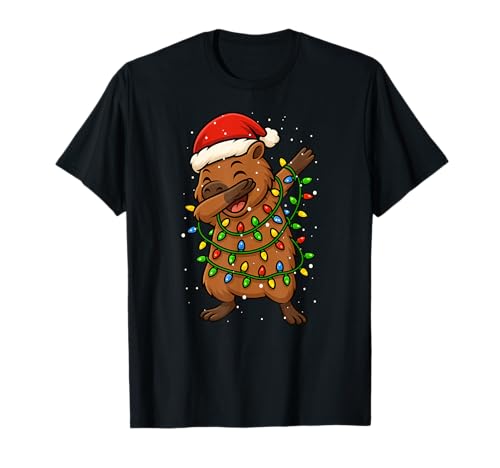 Lustiges Capybara-Tabbing an Weihnachten und Weihnachtsfeiertagen für Jungen und Mädchen T-Shirt von XmasAxis1