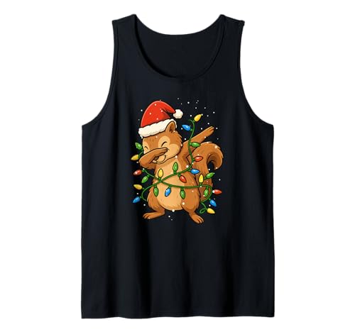 Lustiges Eichhörnchen Dabbing Weihnachten Weihnachten Feiertage Jungen Mädchen Tank Top von XmasAxis1