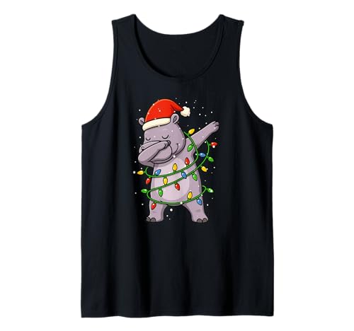Lustiges Nilpferd Dabbing Weihnachten Weihnachten Feiertage Jungen Mädchen Tank Top von XmasAxis1