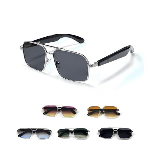 Intelligente Sonnebrille Bluetooth für Herren Damen Brille Wireless Smart Headphone Sunglasses mit Polarisierten Brillengläsern Audiofunktion Open Ear Kopfhörer Audiobrille mit Lautsprecher Mikrofon von Xmenha
